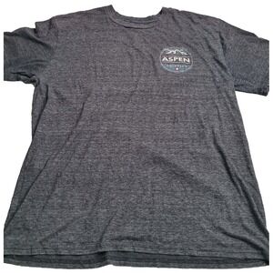 Blue 84 Aspen Colorado Short Sleeve T-Shirt Gray Men's Large Travel
